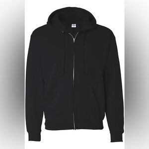 Hanes Unisex Black Full-Zip Hoodie Sweater